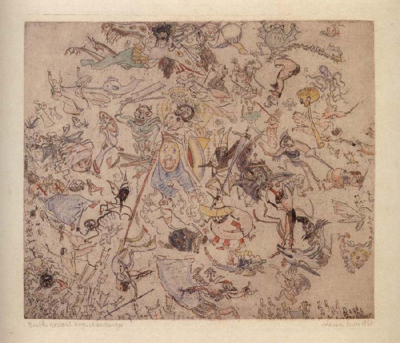 James Ensor Demons Trashing Angels and Archangels